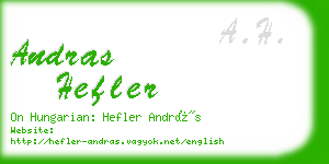 andras hefler business card